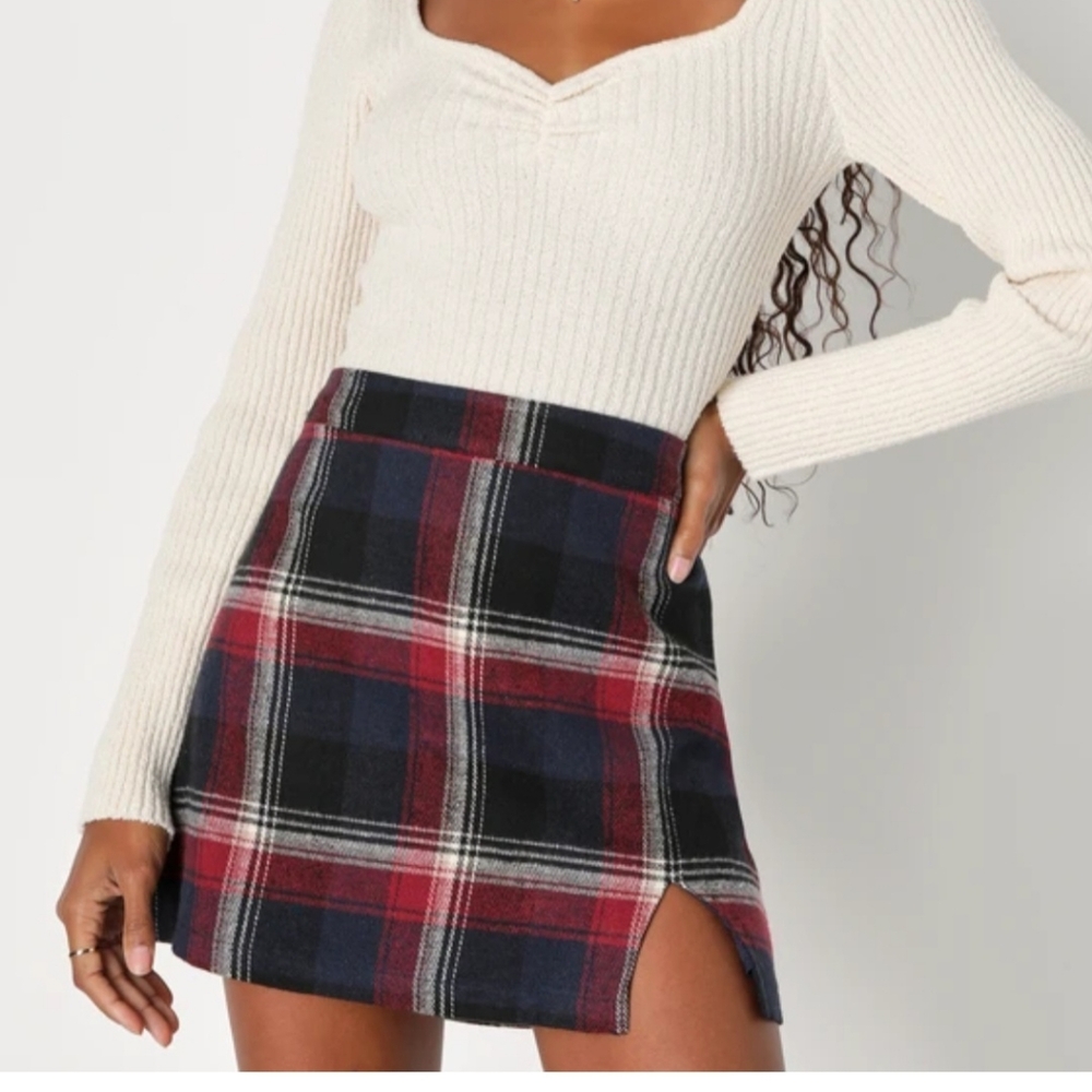 Plaid, mini skirt